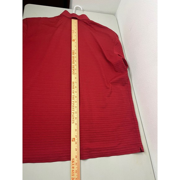 Nike Golf Tiger Woods Collection Polo Shirt Dri Fit Red Striped Mens Size XL - Picture 11 of 16